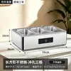 Fogão de Buffet em Aço Inoxidável, Fogão Elétrico para Pratos Quentes de Cantina, Panela Térmica Transparente com Tampa Articulada, Fogão de Aquecimento para Café da Manhã de Hotel