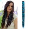 Extensiones de Cabello Europeas y Americanas de Comercio Exterior Clip-In Sin Costuras Estampado de Leopardo, Mechones de Cabello de Colores, Mechas, Teñido para Colgar en la Oreja, Mechones Falsos de Colores, Invisibles Sin Costuras
