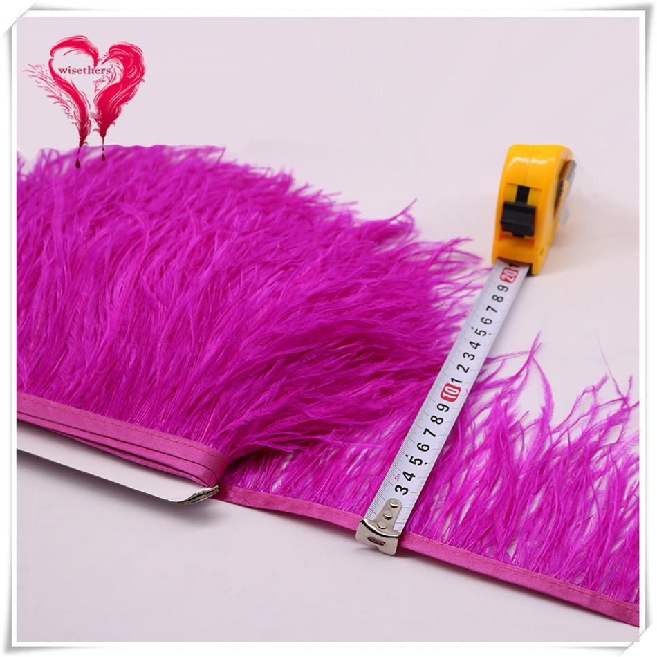 4 rose red ostrich feather fri