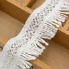 Renda de Fio de Algodão Torcido Cruzado com Borlas 5,5cm Decoração para Saia de Cobertor Torcido, Cortina, Almofada, Roupa