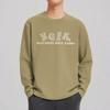 Camiseta Blanca de Algodón Pesado Americano 260g para Hombre Manga Larga Moda Otoño e Invierno Camiseta Interior Básica Algodón Ropa de Otoño