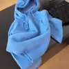 Comercio Exterior Artículos Europeos Suéter con Capucha Azul Suave Jersey Suave y Sedoso para Mujer Otoño e Invierno Prenda Interior de Punto de Alta Gama