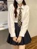Camisa Uniforme Jk para Mujer de Manga Larga Primavera y Verano Nueva Holgada Estudiante Blanca Camisa Base Top Exportación Dropshipping