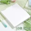 Caderno quadrado muito atraente com grade, pautado, em branco, páginas grossas, design de folhas soltas com flip-up, destacável para uso como caderno de exercícios