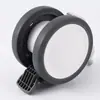Varilla roscada 10*20 rueda de doble disco completamente de plástico rueda de actividad de nylon silenciosa rueda médica rueda negra y blanca freno rueda universal