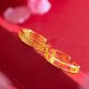 Anillo de oro arena de Vietnam entrelazado anillo abierto latón chapado en oro anillo abierto ajustable rojo neto al por mayor