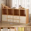 Estante de Livros de Madeira Maciça, Prateleira, Armário de Armazenamento para Sala de Estar, Armário de Armazenamento Multifuncional, Armário de Exposição Doméstico, Armário com Grade