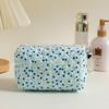 Floral Acolchoado Batom Fone de Ouvido Bolsa Algodão Viagem Armazenamento Cosméticos Bolsa Floral Menina Portátil Acolchoado Algodão Bolsa