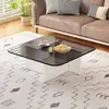 Mesa de Centro Moderna Simple de Vidrio Templado Sala de Estar Apartamento Pequeño Redonda Cuadrada Multicolor Balcón Mesa Pequeña de Café Habitación de Alquiler Mesa Pequeña de Café