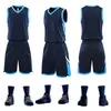 Venta al por mayor de uniformes de baloncesto para fabricantes en stock impresión más número estudiantes de primaria secundaria universidad secado rápido transpirables uniformes de entrenamiento de baloncesto