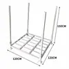 Racks Empilháveis Galvanizados por Imersão de Alta Resistência para Armazéns Frigoríficos, Racks Empilháveis Tipo Tubo Espessados e Reforçados, Racks Inteligentes que Podem Ser Empilhados Alto