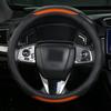 Atacado de produtos de interior de carro esportivo fosco de fibra de carbono sem anel interno elástico quatro estações capa de volante universal
