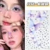 Pegatina Mariposa Aurora Gelatina Cara Estéreo Pedrería Uñas Arte En relieve Maquillaje Pegatina Joyería Facial Maquillaje Pegatina Ojo Decorativo