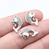 17X10Mm 1.1g Plata Antigua Comercio Exterior Aliexpress Más Vendido Colgante de Carpa Koi