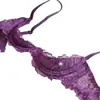 Conjunto de lencería de encaje estilo francés de media copa para mujer, con aros para soporte, efecto push-up, cobertura lateral del busto, tirantes finos ajustables y diseño calado.