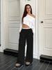 Pantalones Casuales de Moda Retro Nuevos Otoño e Invierno 2025 para Mujer Verano Nuevos Pantalones de Pierna Ancha Sueltos con Caída