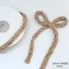 Decoração de Natal Transfronteiriça Corda de Fio Mesclado Redonda Laço para Árvore de Natal Gravata de Tricô para Caixa de Presente