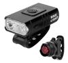 Luz Delantera de Aleación de Aluminio para Bicicleta Doble T6 Alto Lumen Luz Alta y Baja Luz para Ciclismo al Aire Libre Carga USB Juego de Luces Delanteras y Traseras