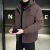 Chaqueta de Plumón Versátil Nueva de Invierno para Hombre Negocios Lujo Ligero Moda Tendencia Abrigo de Plumón con Capucha