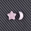 Pieza Tallada de Cristal No Poroso Estrella y Luna 20mm Cristal Rosa Adorno Decorativo Accesorios para Joyería DIY Cuentas de 20mm