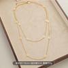 2026 Nuevo Collar de Acero de Titanio para Mujer, Cadena Larga de Suéter de Moda de Nicho de Lujo Ligero de Gama Alta para Otoño e Invierno, Joyería de Acero Inoxidable
