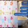 Moderna simples cor grande flor 9 seda grossa multi-uso PEVA fosco banheiro divisória chuveiro cortina atacado