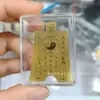 Adesivo de Telefone de Ouro Puro 999 para Riqueza Instantânea, com Adesivo Traseiro, Adesivo de Ouro 2mg, Presente Promocional para Lojas de Ouro em Transmissão ao Vivo