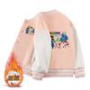 Roupas de beisebol para meninos casaco infantil combinando outono e inverno New College estilo meninos bonito forro de lã média grossa top