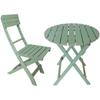 Ft Mesa de Comedor Plegable y Silla de Madera Maciza para Exterior Balcón Puesto Portátil Hogar Sala de Estar Apartamento Pequeño Mesa de Comedor Redonda