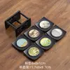 Porta-copos Absorventes de Baquelite Estilo Chinês para Conjuntos de Chá Kung Fu, Acessórios Domésticos Antiderrapantes com Isolamento Térmico e Logo