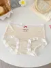 Bragas de Verano Finas Sin Costuras para Mujer A300 10A Algodón Puro Entrepierna Antibacteriana Viscosa Transpirable Braguitas Triángulo para Niñas