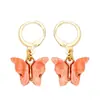 Yiwu Accesorios Joyería DIY Estilo Coreano Nuevos Pendientes de Mariposa Acrílicos Coloridos de Moda Pendientes