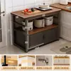 Prateleira de Armazenamento para Cozinha Aparador de Chão Bancada de Corte Multifuncional Bancada de Trabalho Armário Multicamadas Armazenamento de Copos e Pratos Armário Lateral