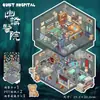 108.0 Pegatinas de Paisajes Grandes Pegatinas de Escenas de Aceite Especiales Pegatinas de Escena de Casa Miniatura 3D Pegatinas para Diario