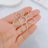 Aliexpress Mais Vendidos Flor de Cinco Pétalas Liga Metálica Recortada Acessórios de Joias Peça de Flor DIY Corrente para Suéter Brincos Pingente Lote
