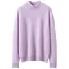 Suéter de Cachemir 100% Puro de Alta Gama para Mujer, Jersey de Cuello Medio Alto, Holgado y Adelgazante, Sencillo y Cálido, Ropa Interior de Punto