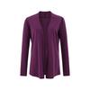 Jaqueta Cardigã de Cor Sólida Sem Botões Externos para Mulheres Verão Tencel Comprimento Médio Fina Manga Longa Proteção Solar Camisa Top para Ar Condicionado