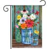 Venta Caliente Transfronteriza Verano Primavera Bandera de Jardín Pascua Lino Estampado Estacional Patio Exterior Bandera Decorativa