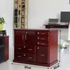 Entrega em Peça Única de Armário de Arquivo de Madeira Maciça, Armário de Escritório com Fechadura, Armário de Armazenamento Estilo Gaveta, Armário Baixo, Rack de TV