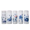 Taza Recta de Cerámica Jingdezhen Azul y Blanco Termo de Viaje Práctico Taza de Regalo Empresarial logo Venta Directa de Fábrica