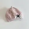 Boina de encaje con lazo, boina de estilo lindo para niñas, versátil para otoño e invierno, hace que la cara se vea más pequeña, gorro de punto cálido para niños