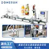 Línea Automática Pequeña de Llenado y Tapado de Escritorio Zonesun Línea de Producción Automática de Llenado y Tapado de Latas de Bebidas Líquidas Alimentarias de Escritorio