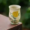 Taza de Té de Cerámica Firestone Red Mountain Pomegranate del Fabricante, Taza Individual, Juego de Té Kung Fu, Taza de Cata, Taza de Aroma, Tazón de Té