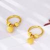 Aretes Completos de Oro Arena de Vietnam Latón Chapado en Oro Cuentas de Transferencia Cuentas de Oro Fideos de Arena Aretes de Moda para Mujer Accesorios para Aretes