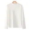 Camiseta térmica de cuello alto medio para hombre transfronteriza, nuevo estilo otoño/invierno, cepillada para abrigar, camiseta interior holgada de manga larga para hombre