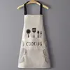 Avental Impermeável Atacado para Cozinha Doméstica à Prova de Manchas e Óleo para Adultos Roupas de Trabalho de Aparência Elegante para Homens e Mulheres