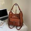 Bolsa Tote Casual Grande Capacidade Estilo Coreano Outono 2025 Bolsa de Ombro Moda Feminina Mochila Estilo Motociclista