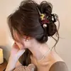 Elegante pinza de garra retro versátil, pinza de tiburón floral de lujo ligero primavera/verano, nuevo accesorio para el cabello de pinza de garra dulce y simple 2026