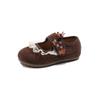 Zapatos Pequeños de Cuero Estilo Francés Ins Primavera y Otoño Nuevos Zapatos de Princesa con Borde de Encaje Estilo K para Niñas Suela Suave Zapatos Beanie