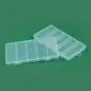 Caixa de Armazenamento Transparente com 5 Compartimentos Caixa de Embalagem de Plástico Organizador de Amostras de Maquiagem Ferramentas Caixa para Acessórios de Pesca Caixa de Plástico PP